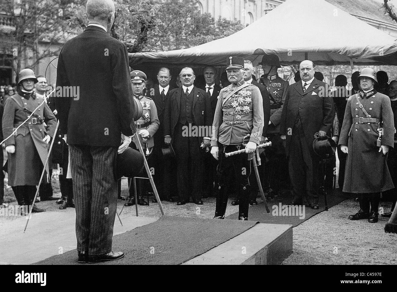 August von Mackensen in Szekesfehervar, 1935 Stock Photo