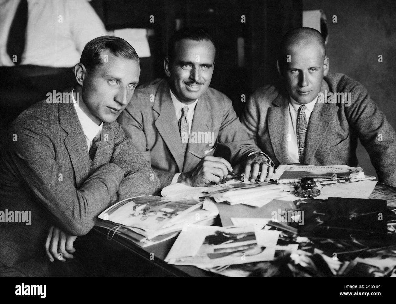 Eduard Tiss, Douglas Fairbanks and Sergei Eisenstein, 1926 Stock Photo