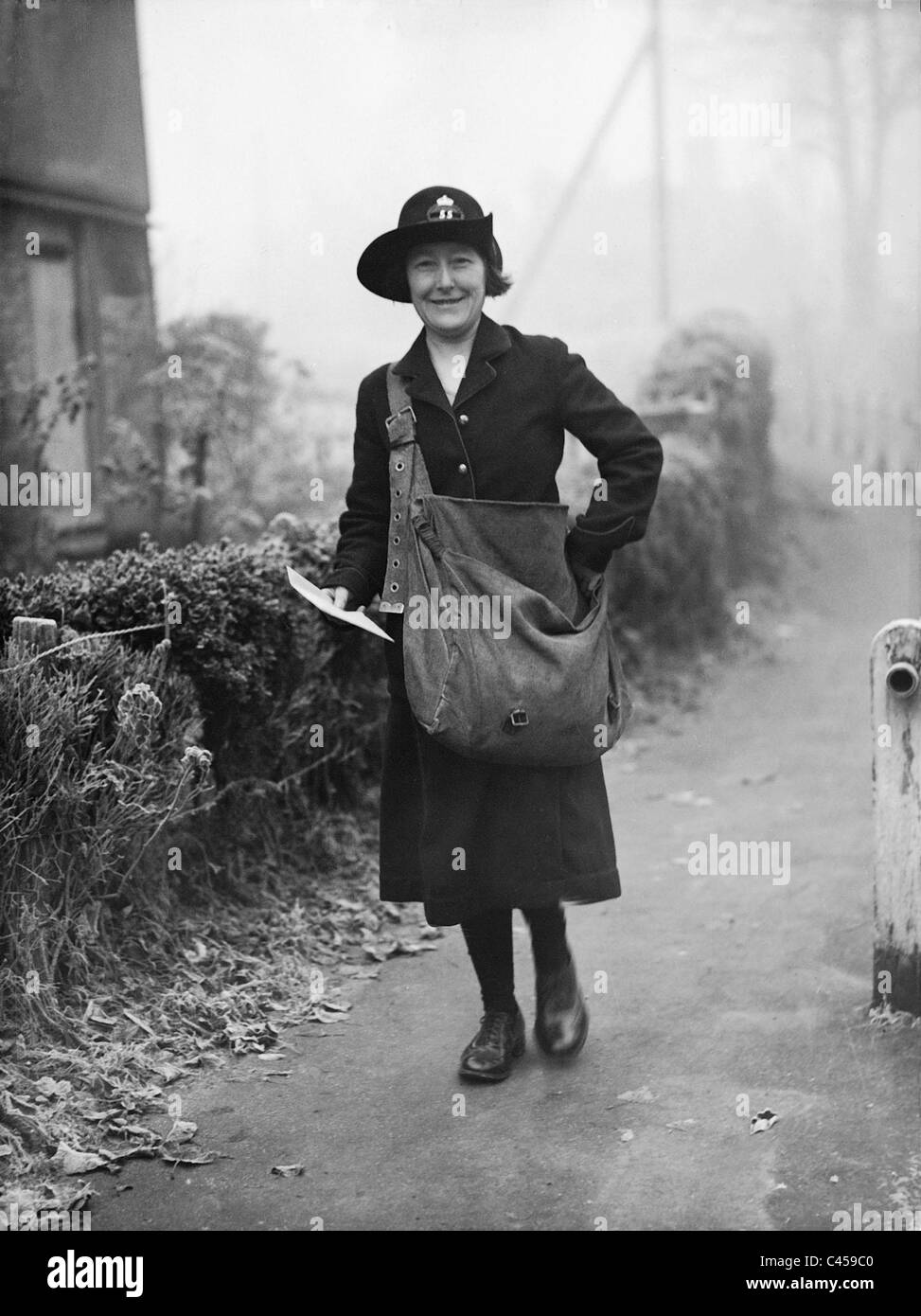 British postwoman, 1937 Stock Photo