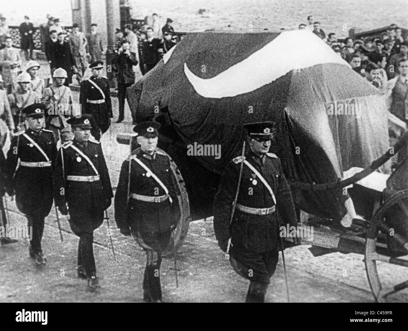 Funeral ceremonies for Mustafa Kemal Ataturk, 1938 Stock Photo