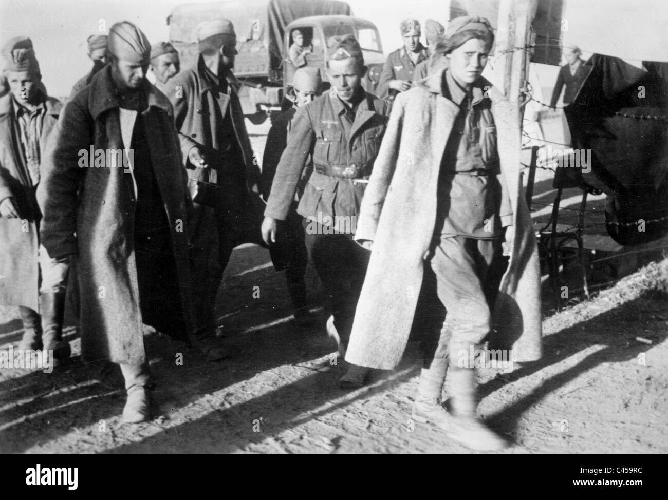 Soviet prisoners of war on the Eastern front, 1942 Stock Photo