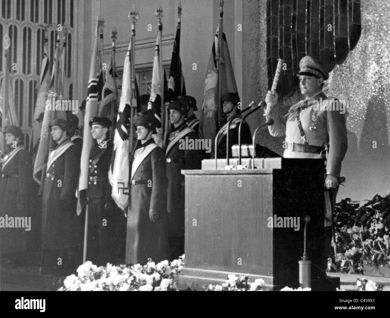 Goering speaks at the 10. anniversary of the seizure of power, the so-called 'Stalingrad speech' Stock Photo