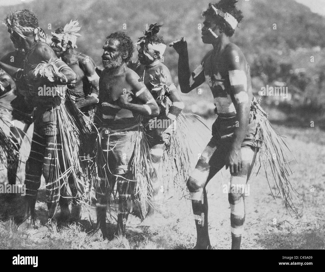 Aborigines in Australia, 1930 Stock Photo
