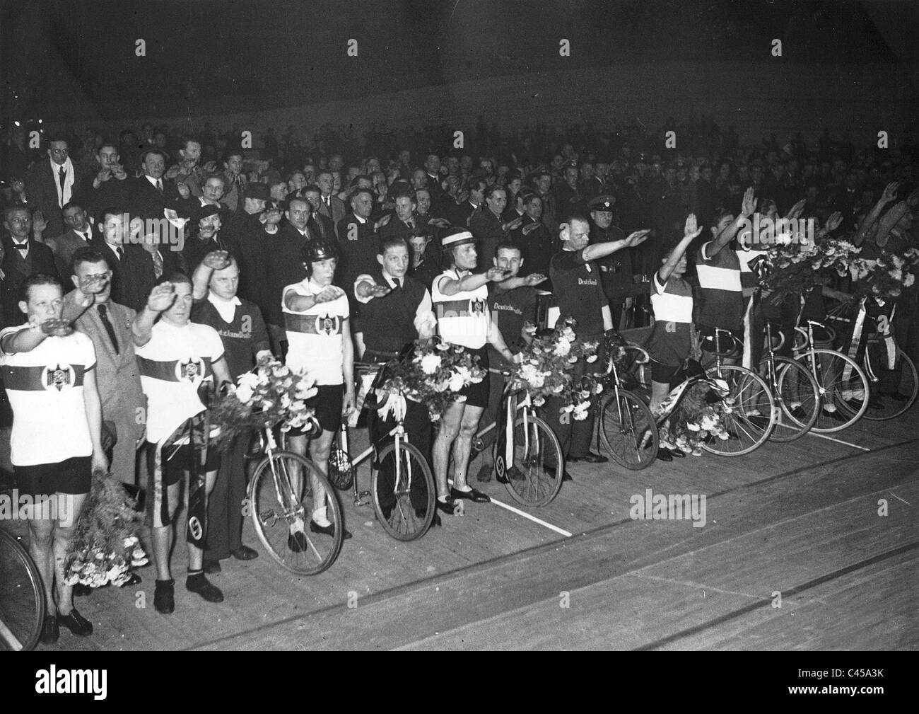 Cycle racing Germany - Italy, 1937 Stock Photo