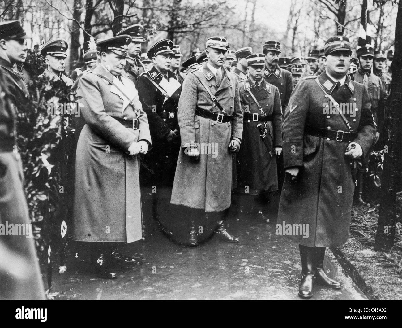 Ernst Rohm, Viktor Lutze and Wilhelm Schepmann, 1934 Stock Photo