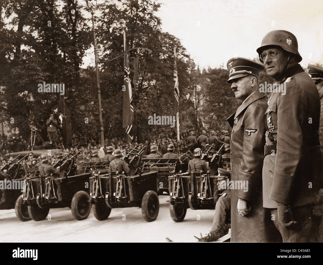 Hitler at the Victory Parade in Warsaw, 1939 Stock Photo