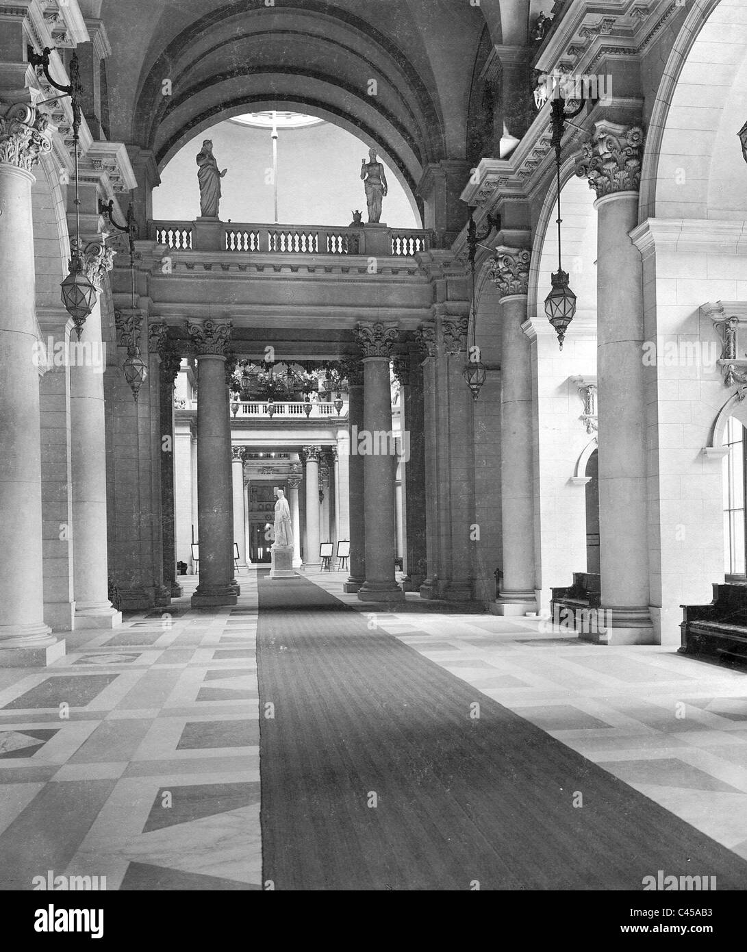 Great lobby in the Reichstag, 1906 Stock Photo