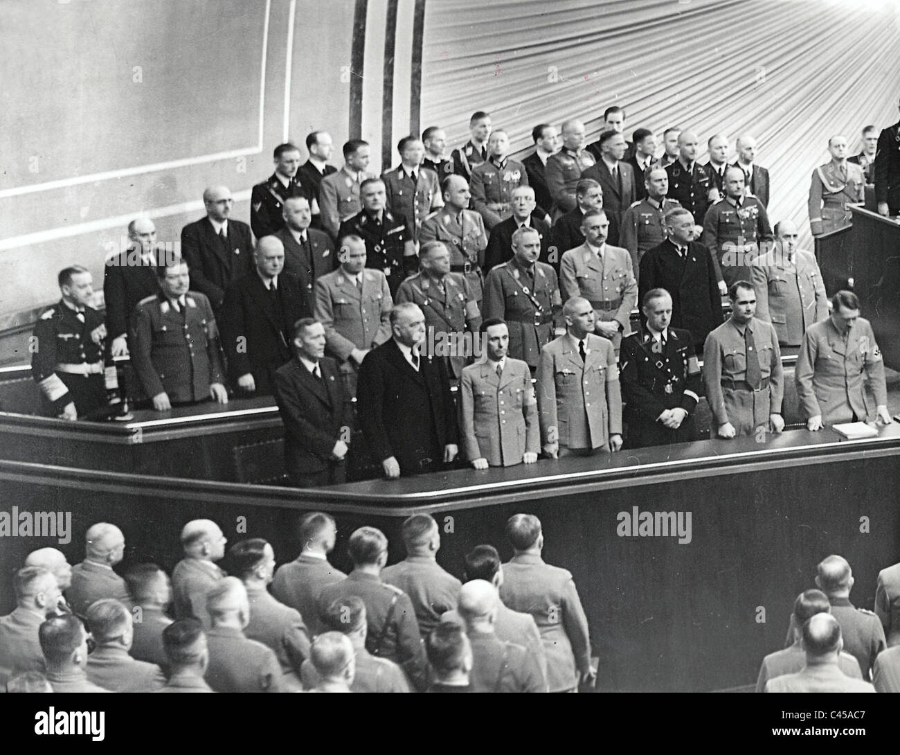 Reich government at the meeting of the Reichstag on 02/20/1938 Stock Photo