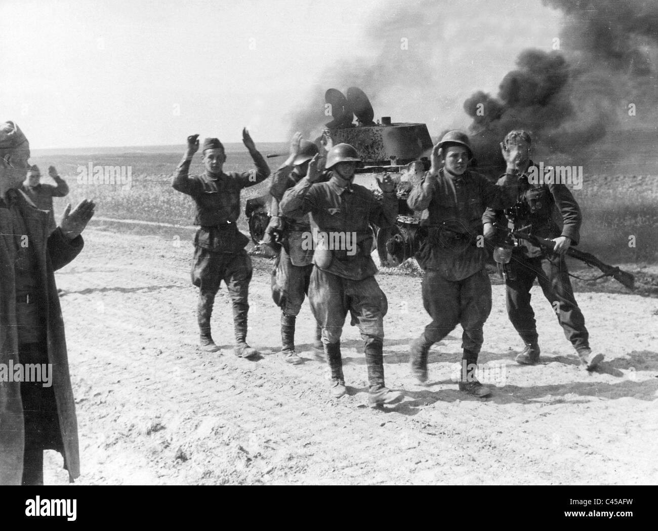 Russian soldiers surrender, 1941 Stock Photo Alamy
