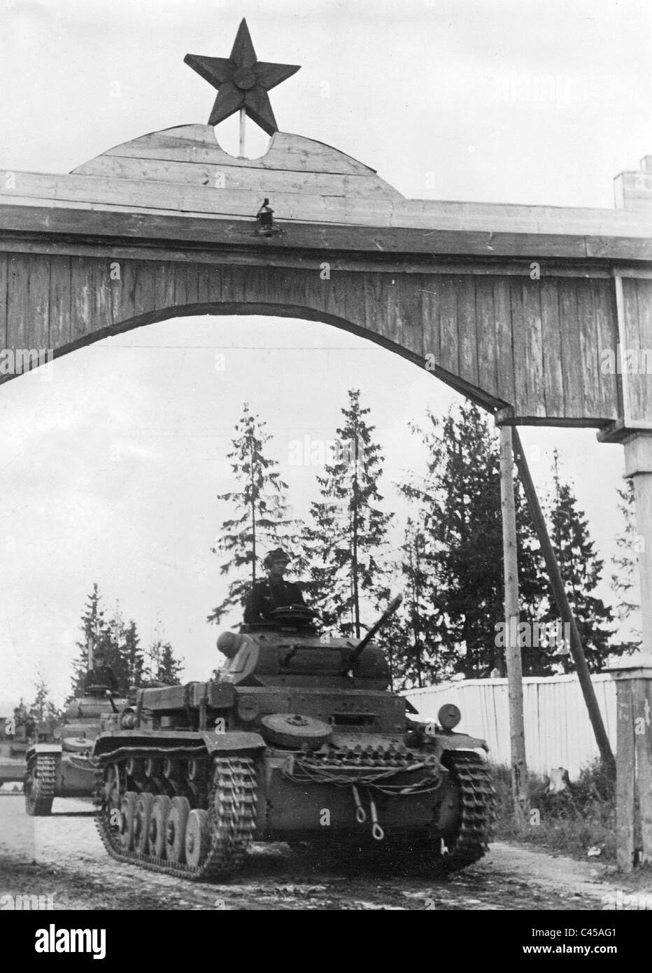 German panzer II after the attack on the Soviet Union, 1941 Stock Photo