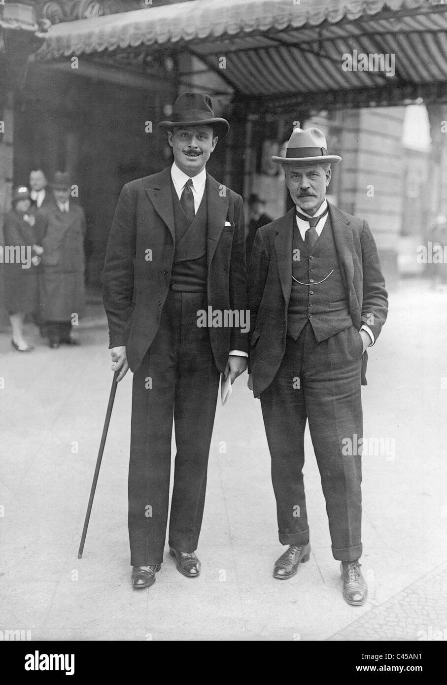 Oswald Mosley and Ramsay Macdonald in Berlin, 1928 Stock Photo