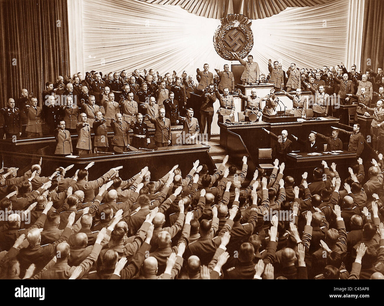 Session of the Reichstag in 11.12.1941 Stock Photo