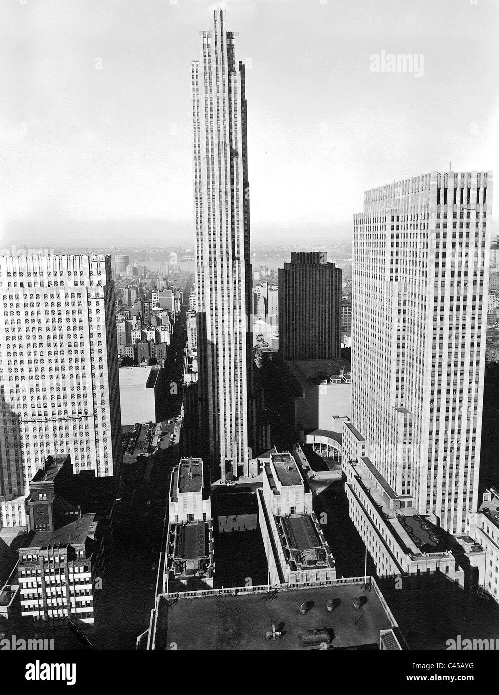 Rockefeller Center, 1937 Stock Photo