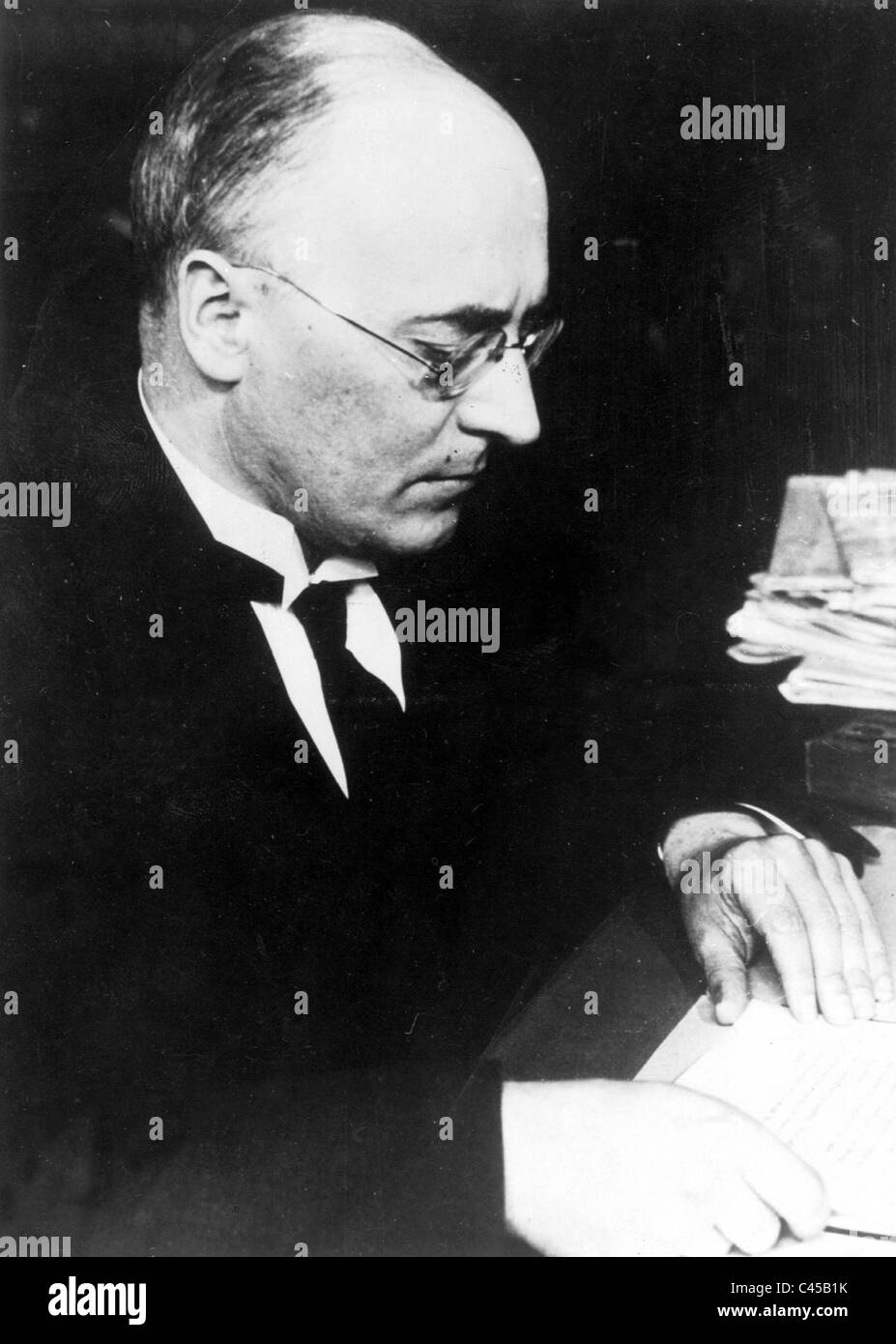 Reich Chancellor Bruening, 1930 Stock Photo
