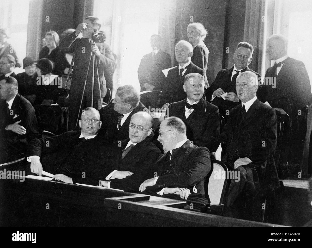 Reich Chancellor Heinrich Bruening with Ministers, 1932 Stock Photo
