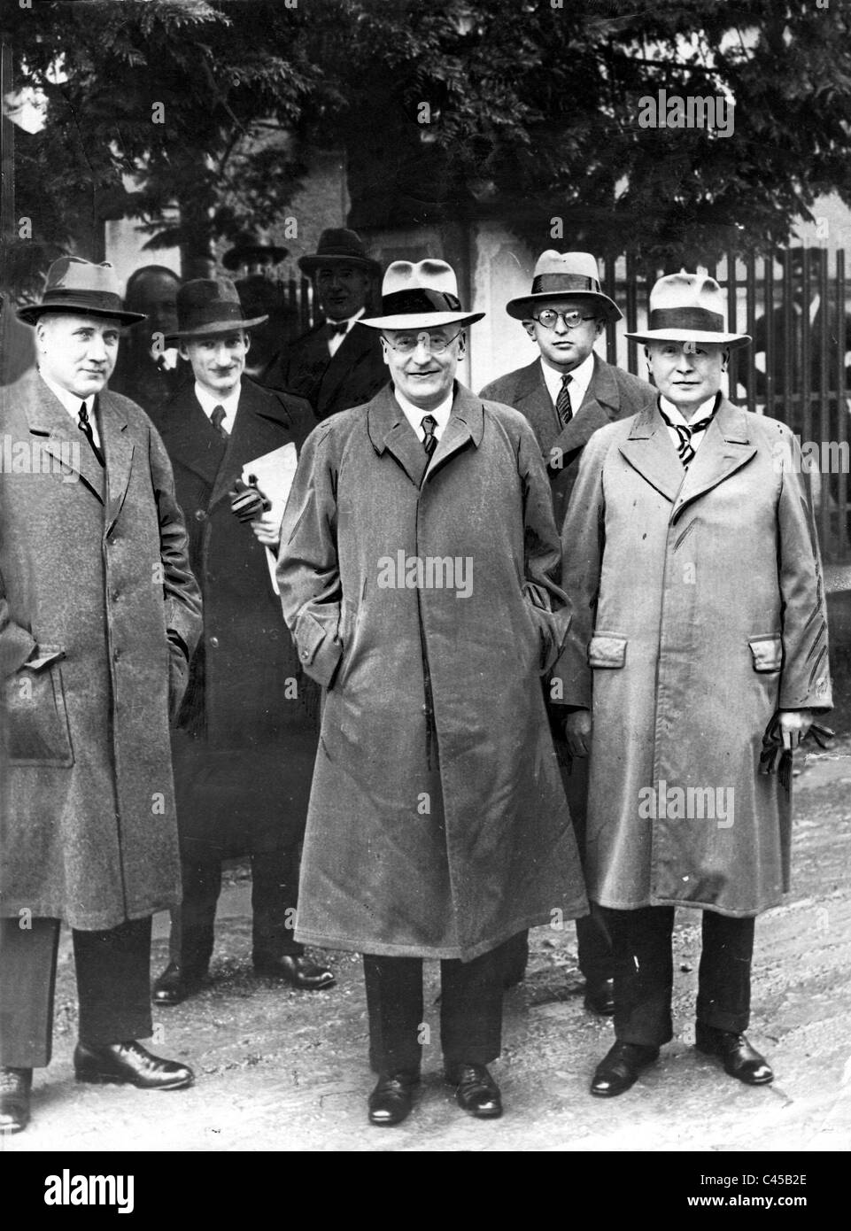 State Secretary von Buelow, Reich Chancellor Bruening and Reich Defense Minister Groener Stock Photo