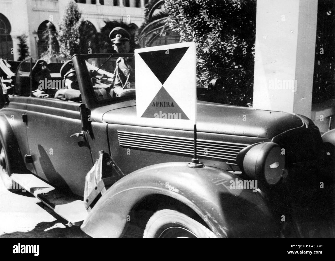 Erwin Rommel in his command vehicle, 1941 Stock Photo Alamy