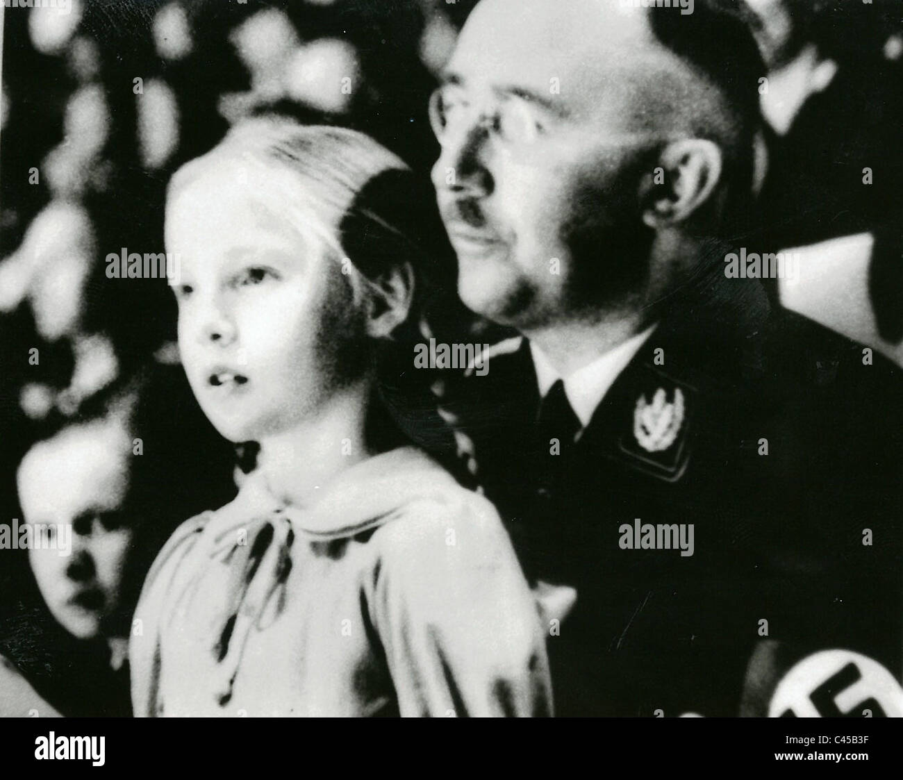 Himmler with daughter, 1938 Stock Photo