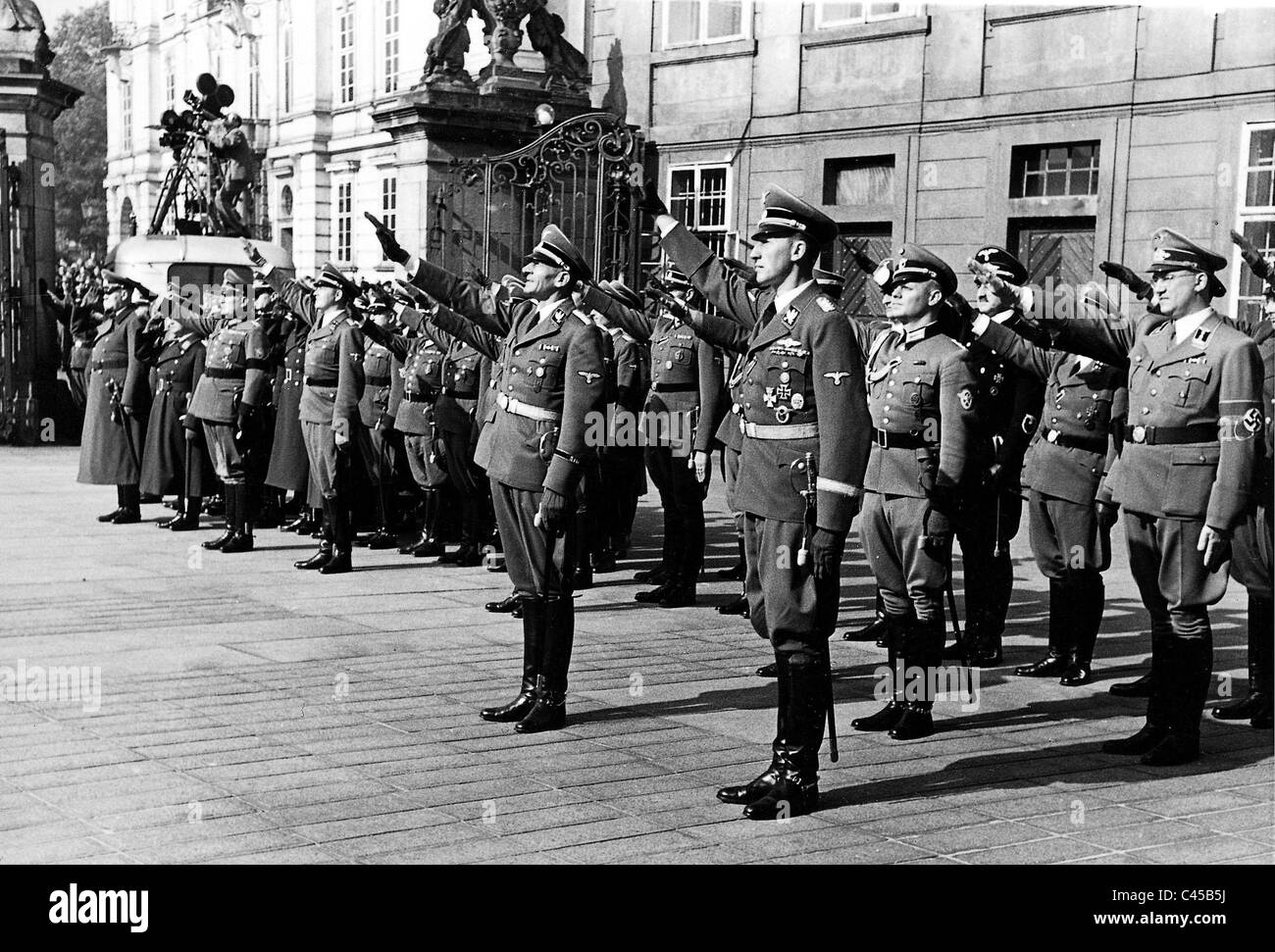 Reinhard Heydrich in Prague, 28.09.1941 Stock Photo