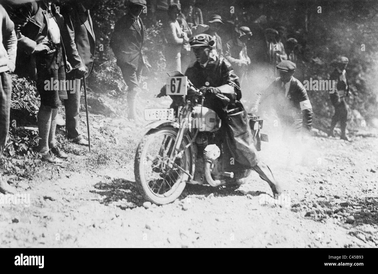 Six-Day-Motorcycle Trial, 1929 Stock Photo