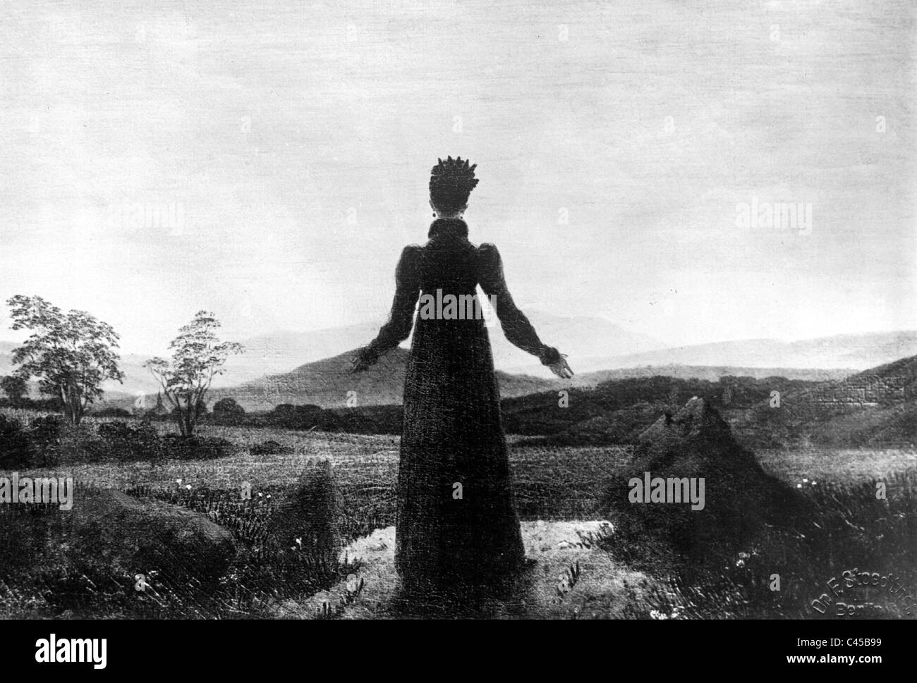 'Woman in the Morning Sun' by C. D. Friedrich, 1818 Stock Photo