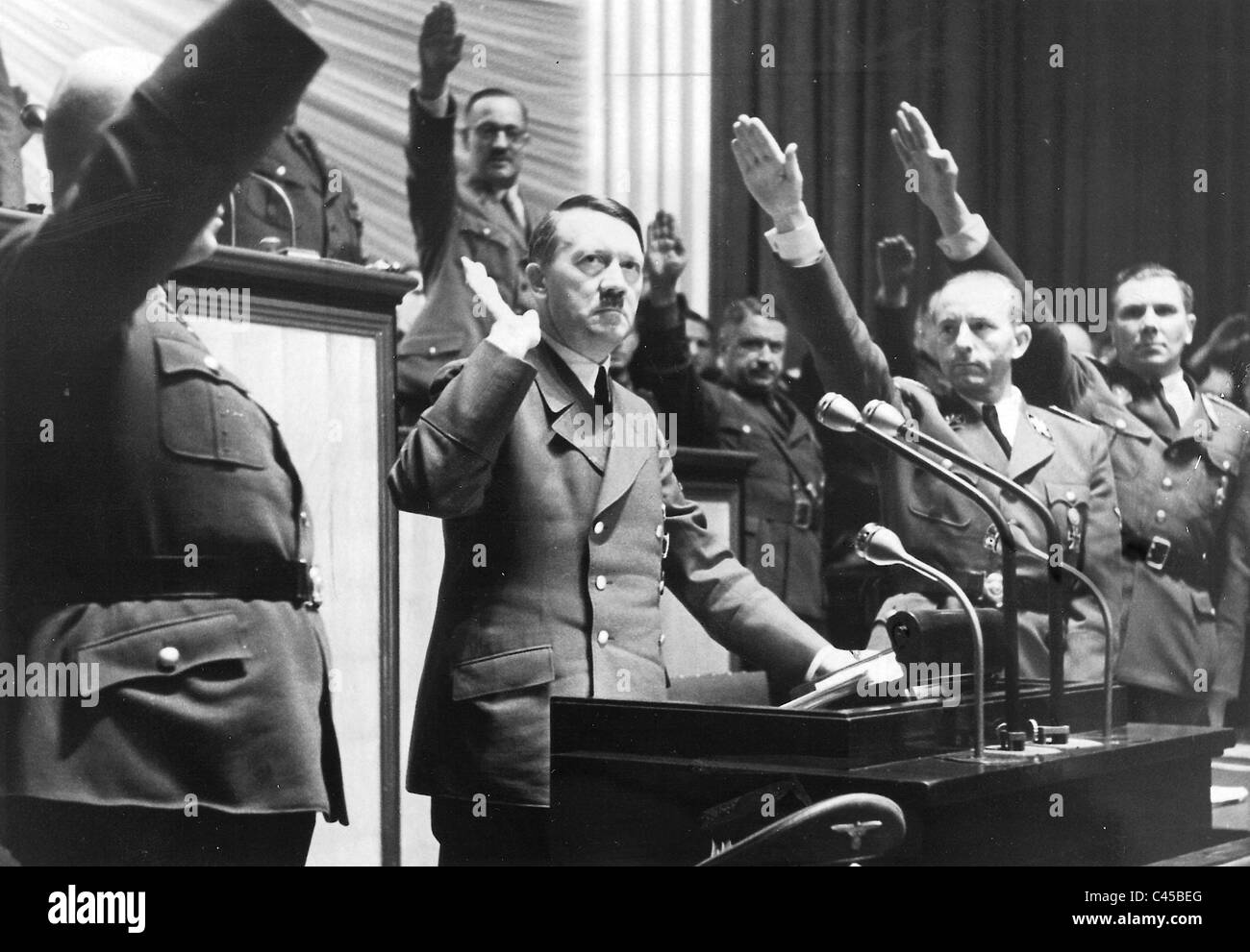 Hitler in the Reichstag, 1941 Stock Photo
