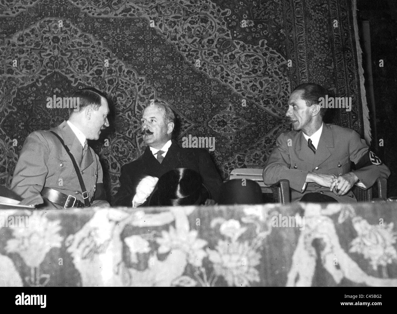 Adolf Hitler, Andre Francois-Poncet and Hermann Goering, 1935 Stock Photo