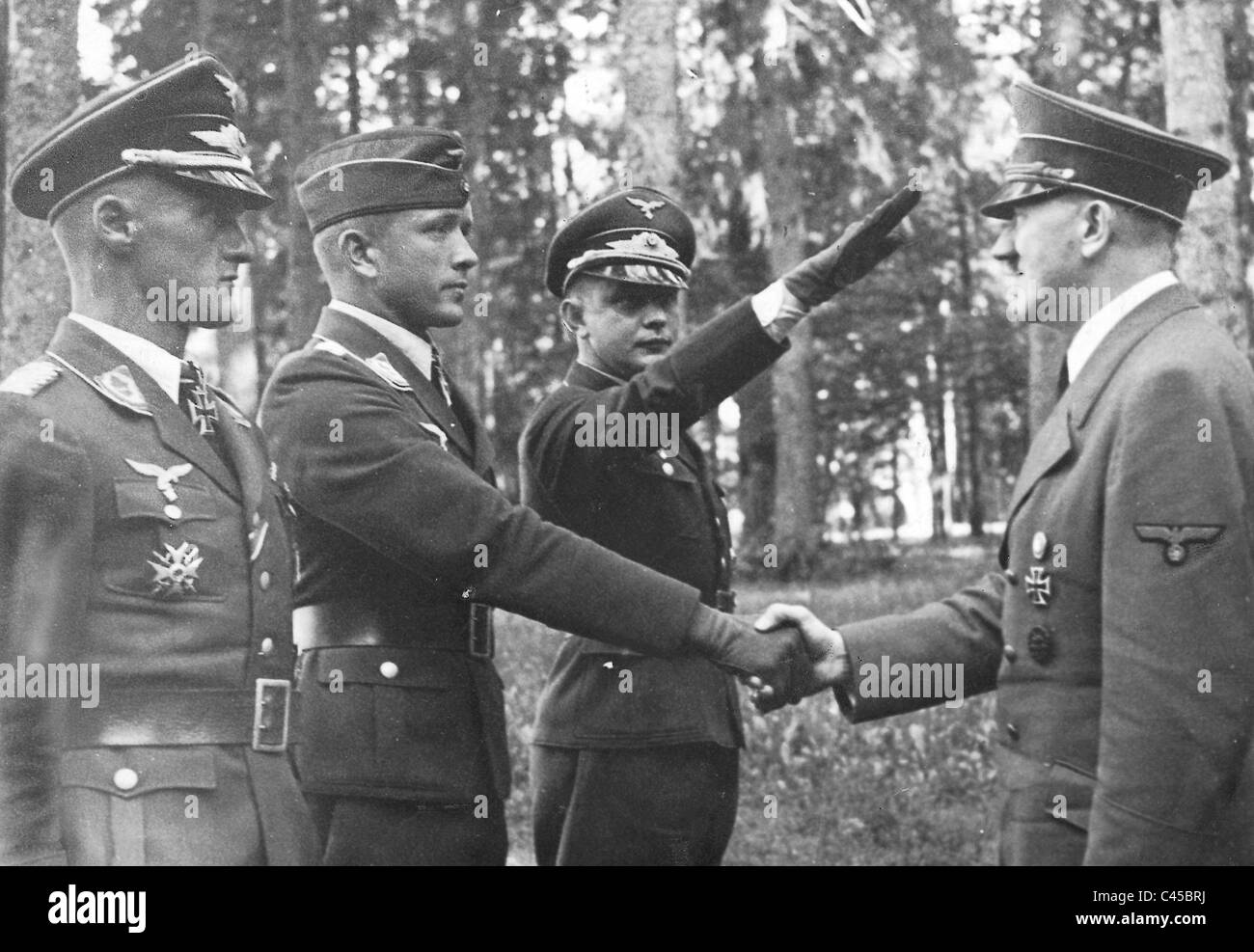 Hitler distinguishes officers, 1941 Stock Photo