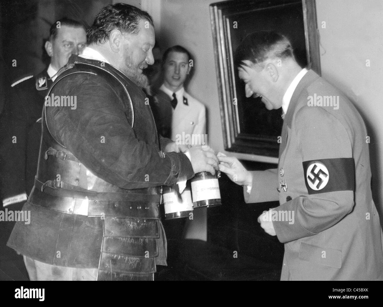 Adolf Hitler and Heinrich George, 1938 Stock Photo