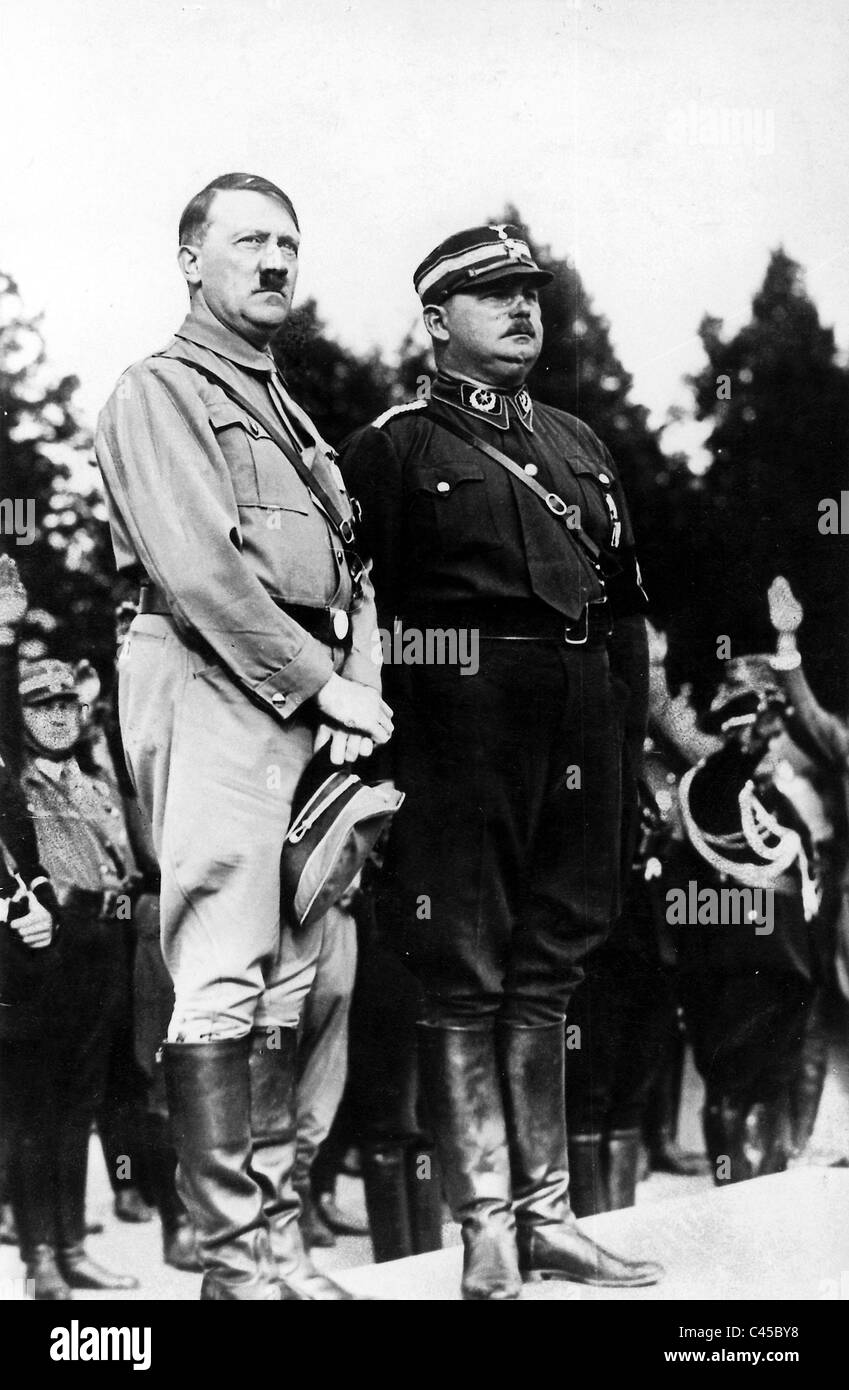 Adolf Hitler and Ernst Roehm, 1933 Stock Photo