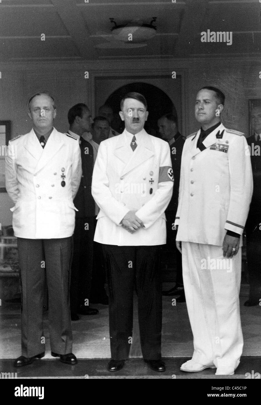 Ribbentrop, Hitler, Ciano, 1939 Stock Photo