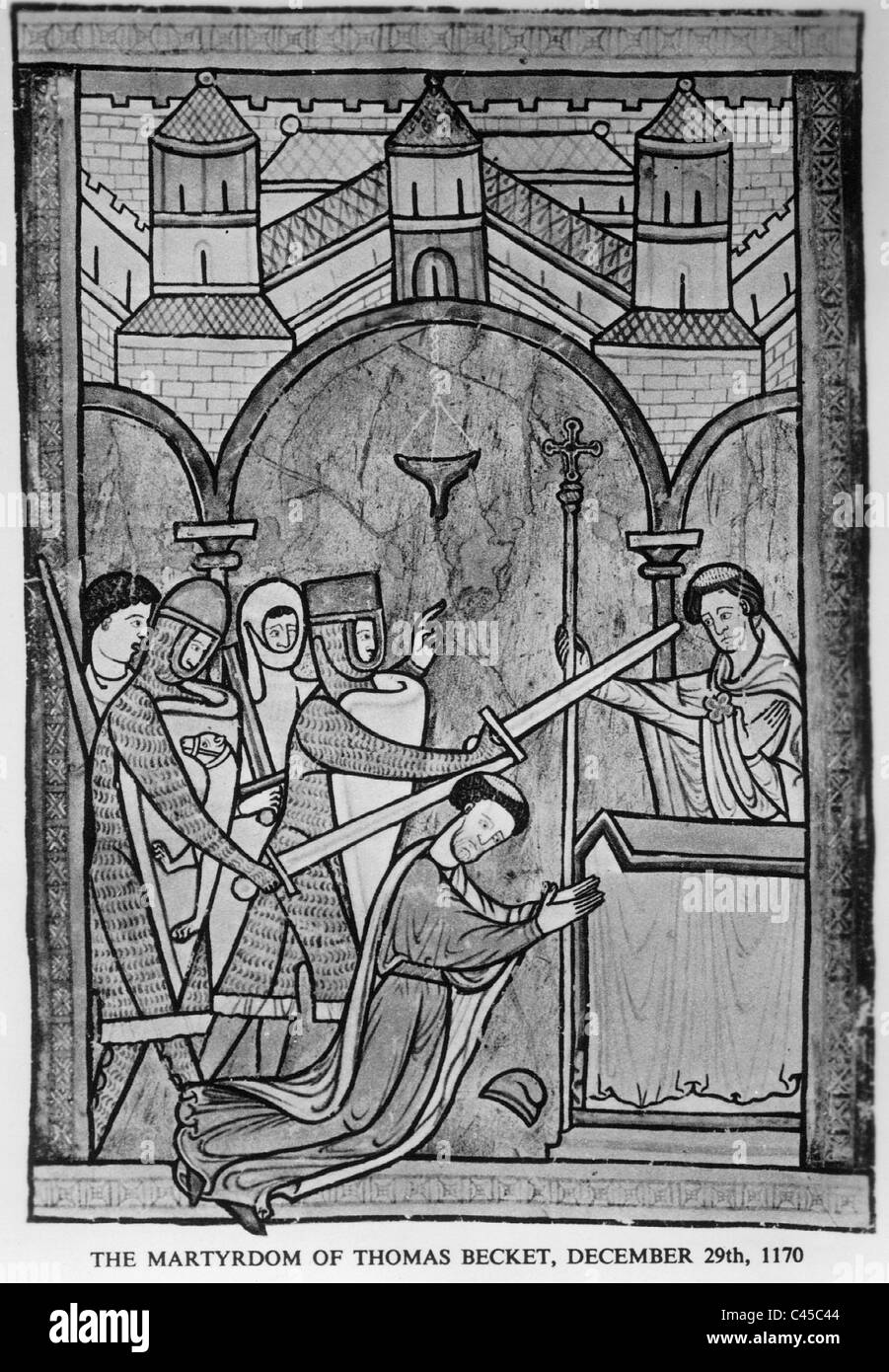 Assassination of Thomas Becket, 1170 Stock Photo