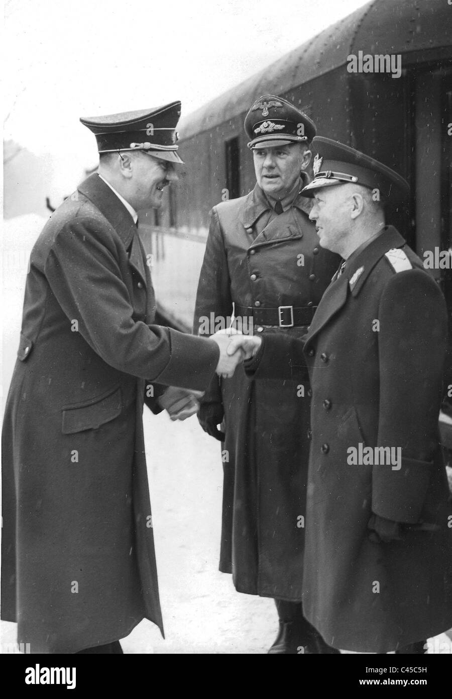 Hitler, Schmidt, Antonescu, 1942 Stock Photo