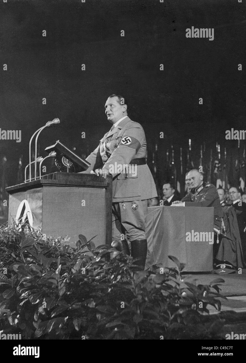 Hermann Goering announcing the Four Year Plan Stock Photo