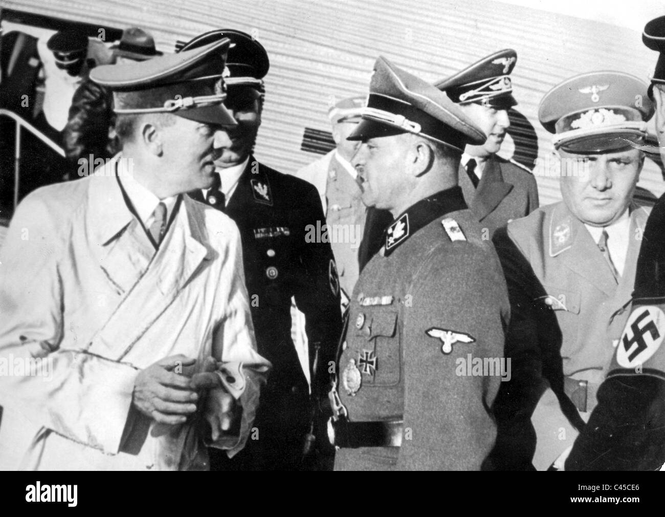 Hitler, Bormann, Dietrich Stock Photo