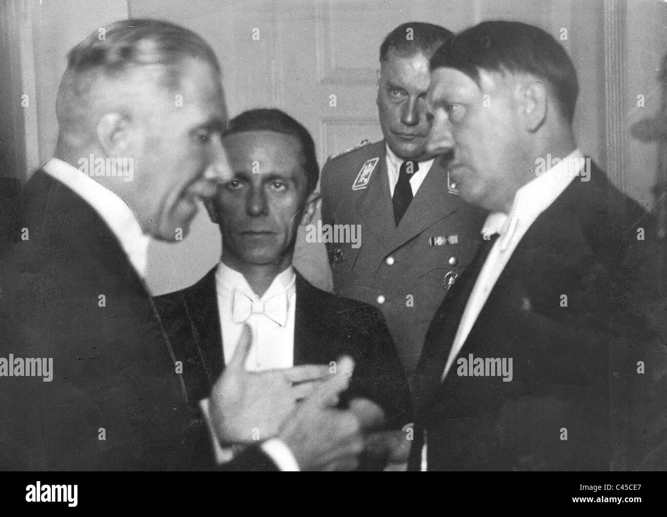 Hitler, Papen, Goebbels Stock Photo