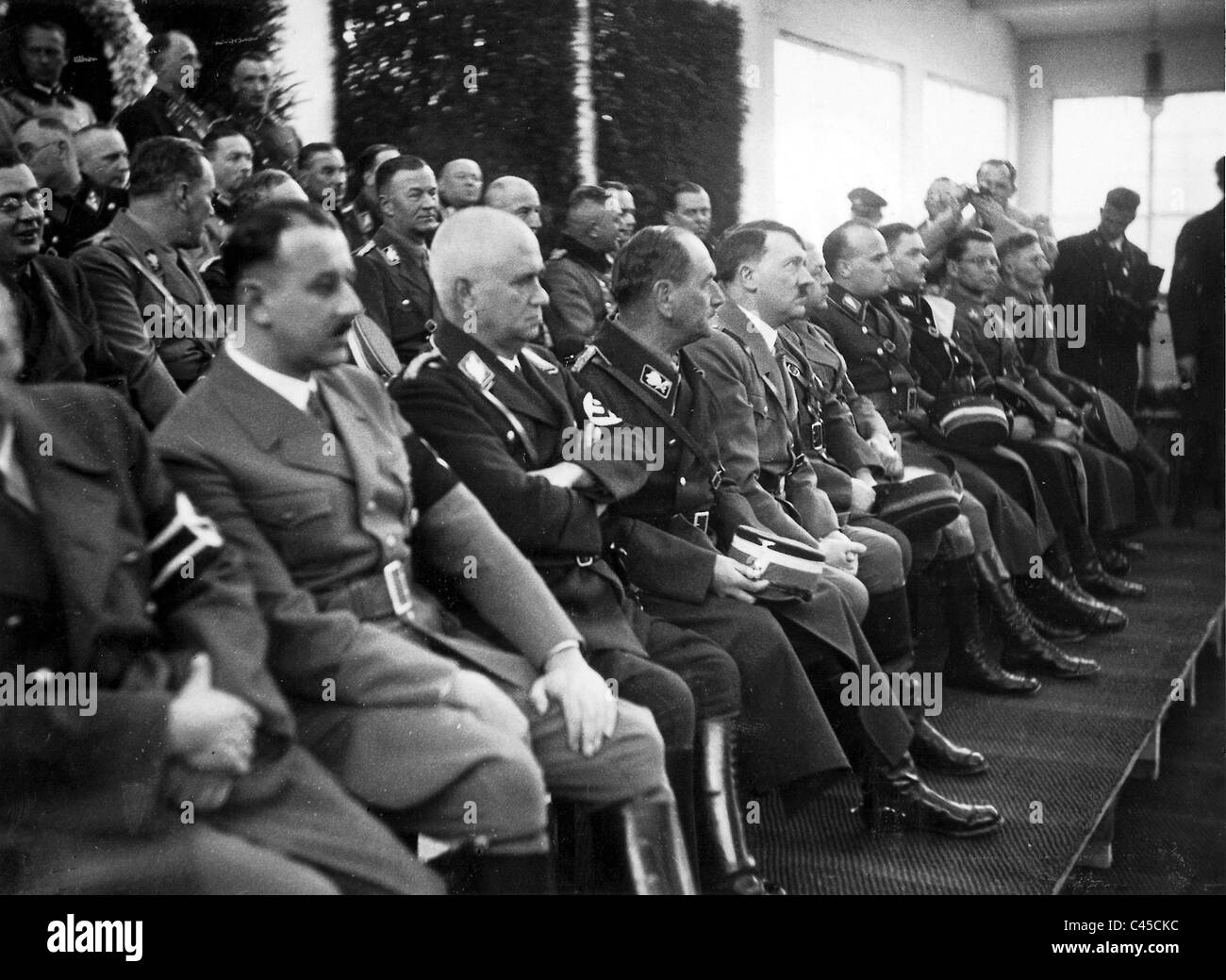 Adolf Hitler with Bavarian Nazi Party Leaders Stock Photo