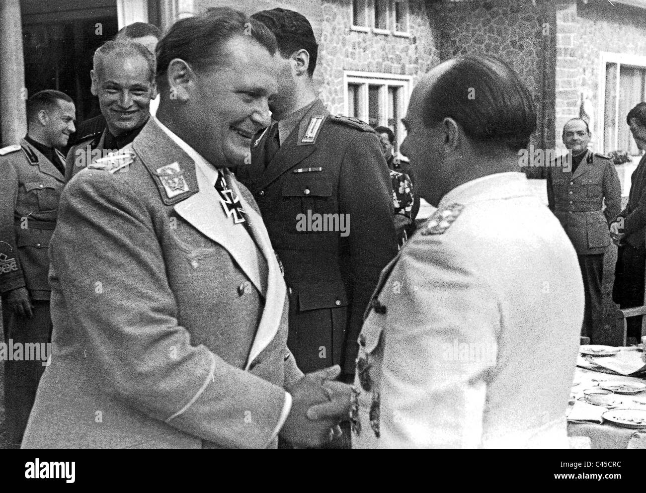 Goering and Udet in a conversation Stock Photo