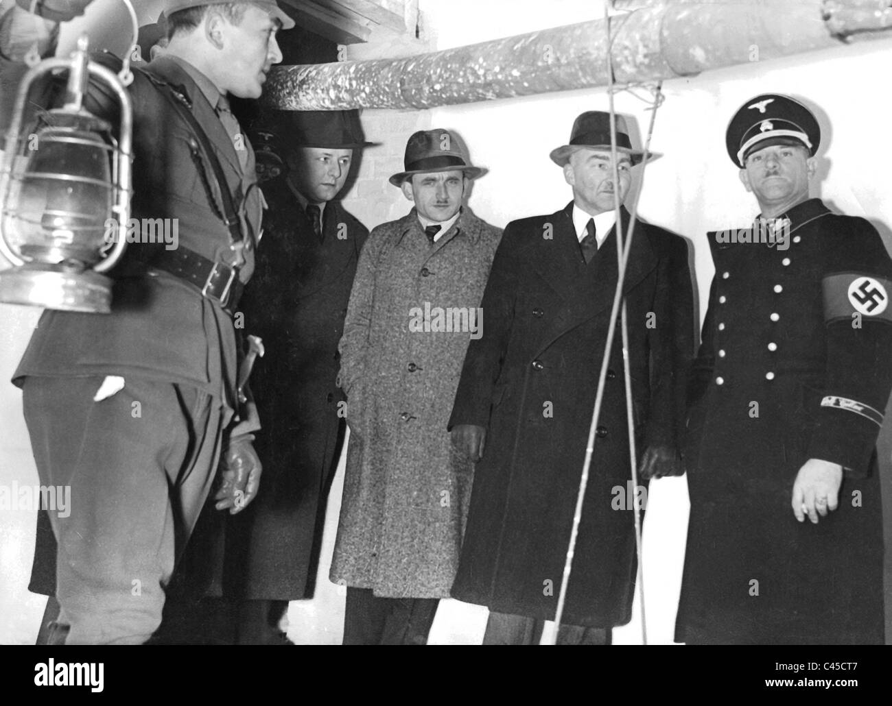 Sepp Dietrich at the top out ceremony, 1936 Stock Photo