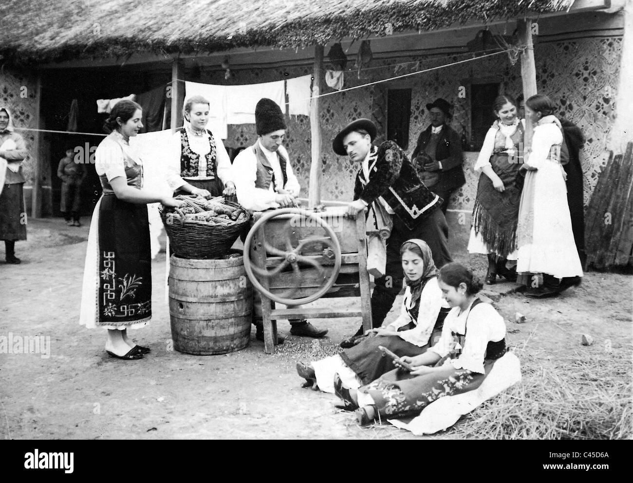 German born residents in Banat Stock Photo