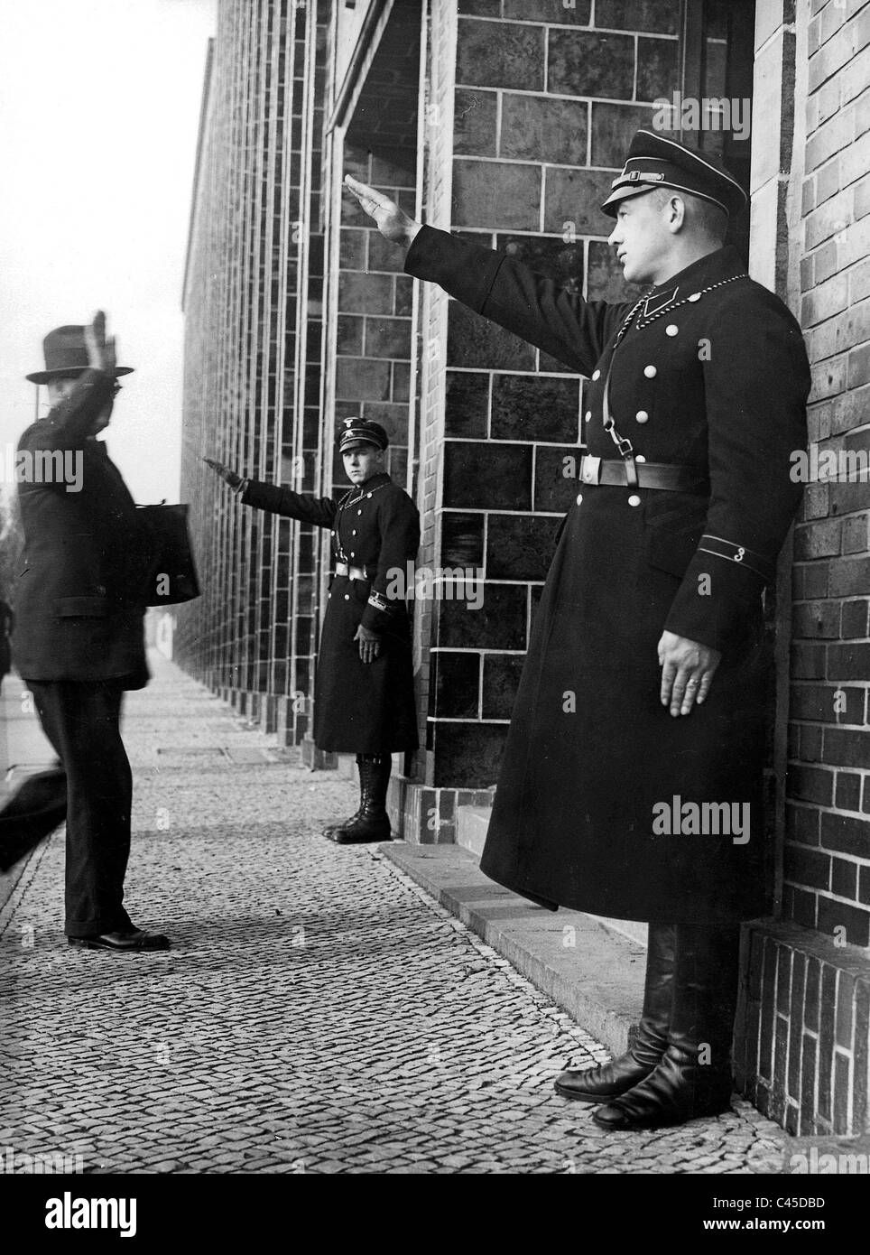 SS Guards at the Berlin Radio House Stock Photo