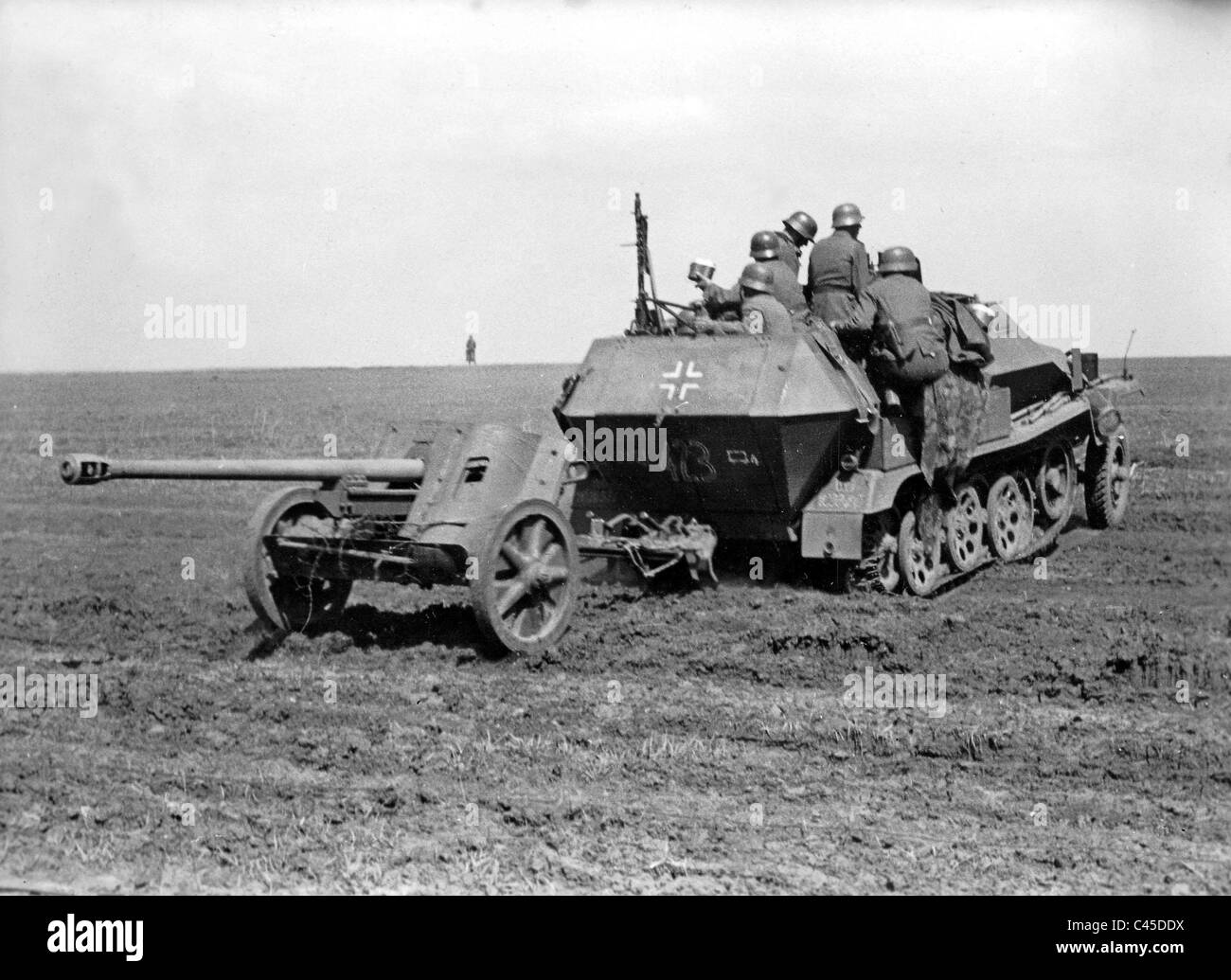 German Pak 38 in southern Russia Stock Photo