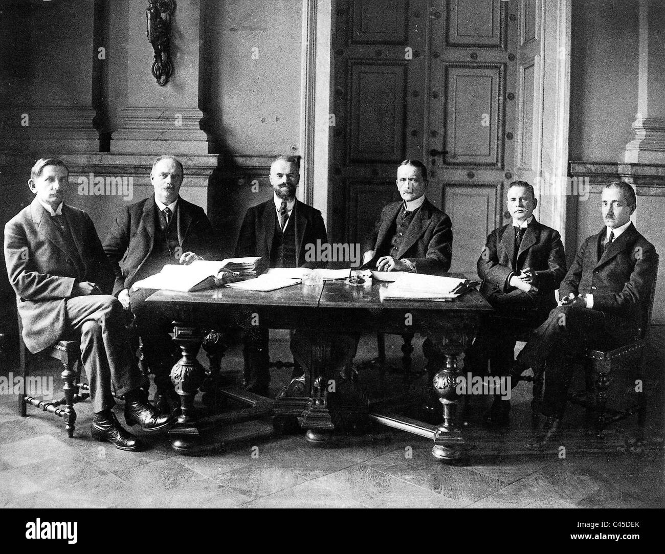German delegation for the peace negotiations at Versailles, 1919 Stock Photo