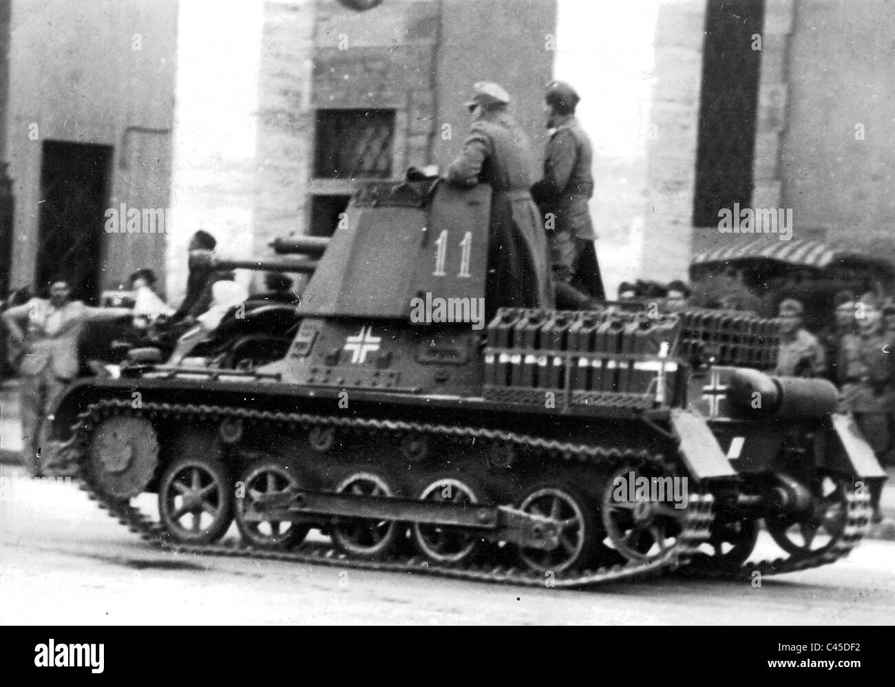 German tank destroyer 'Marder I' in Tripoli Stock Photo