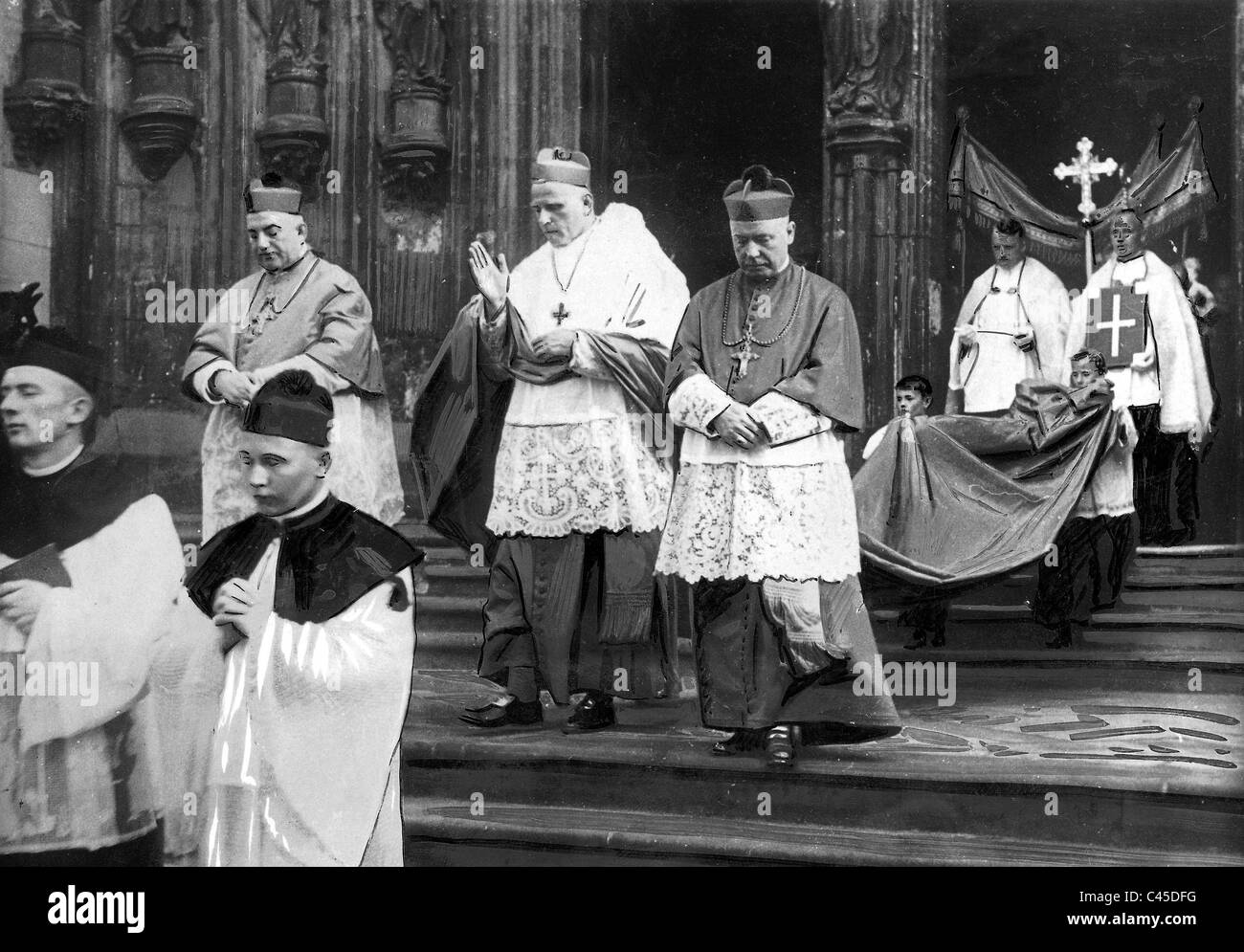 Graf von Galen after his consecration as Bishop of Muenster Stock Photo
