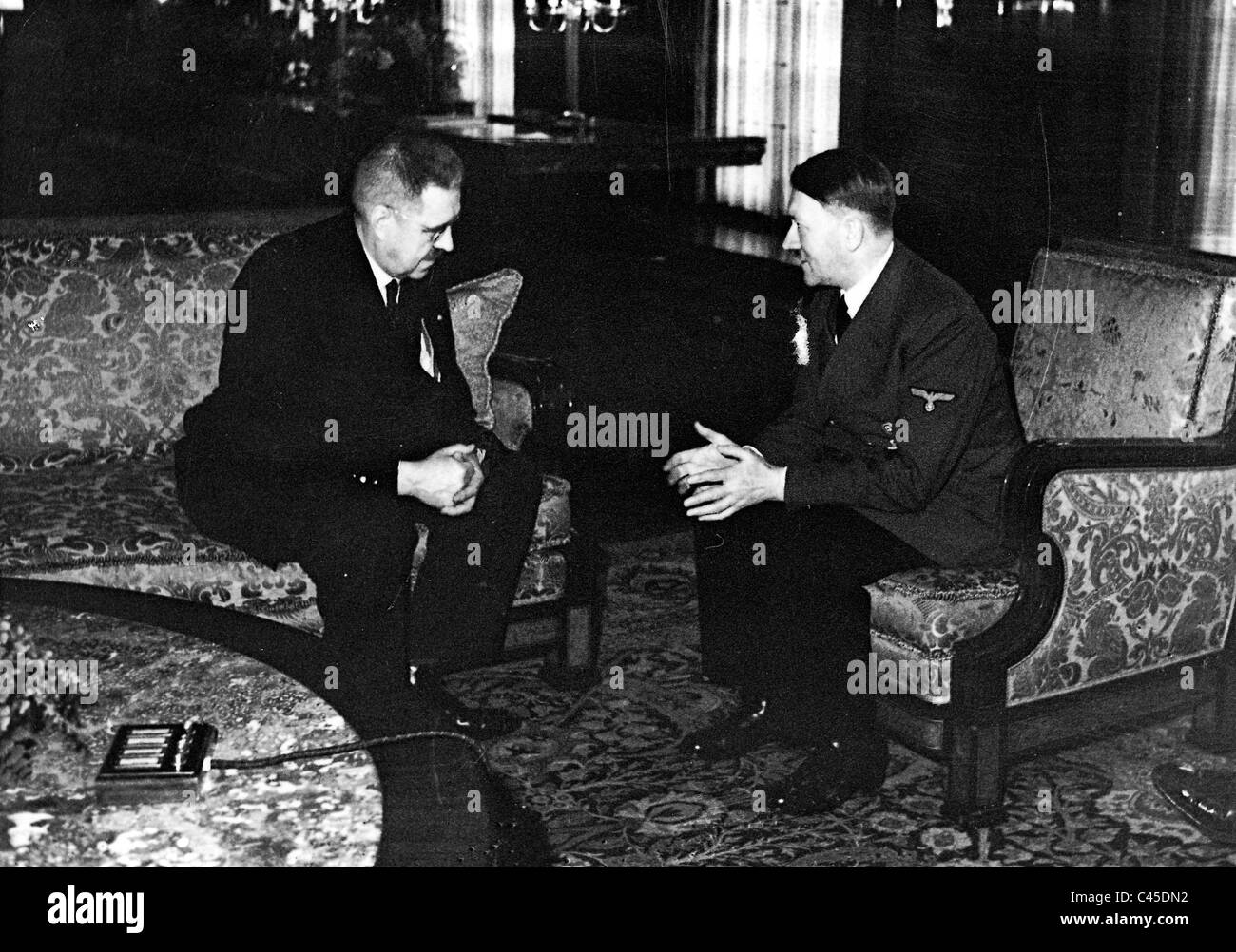 Hitler with the Finnish Foreign Minister Witting Stock Photo
