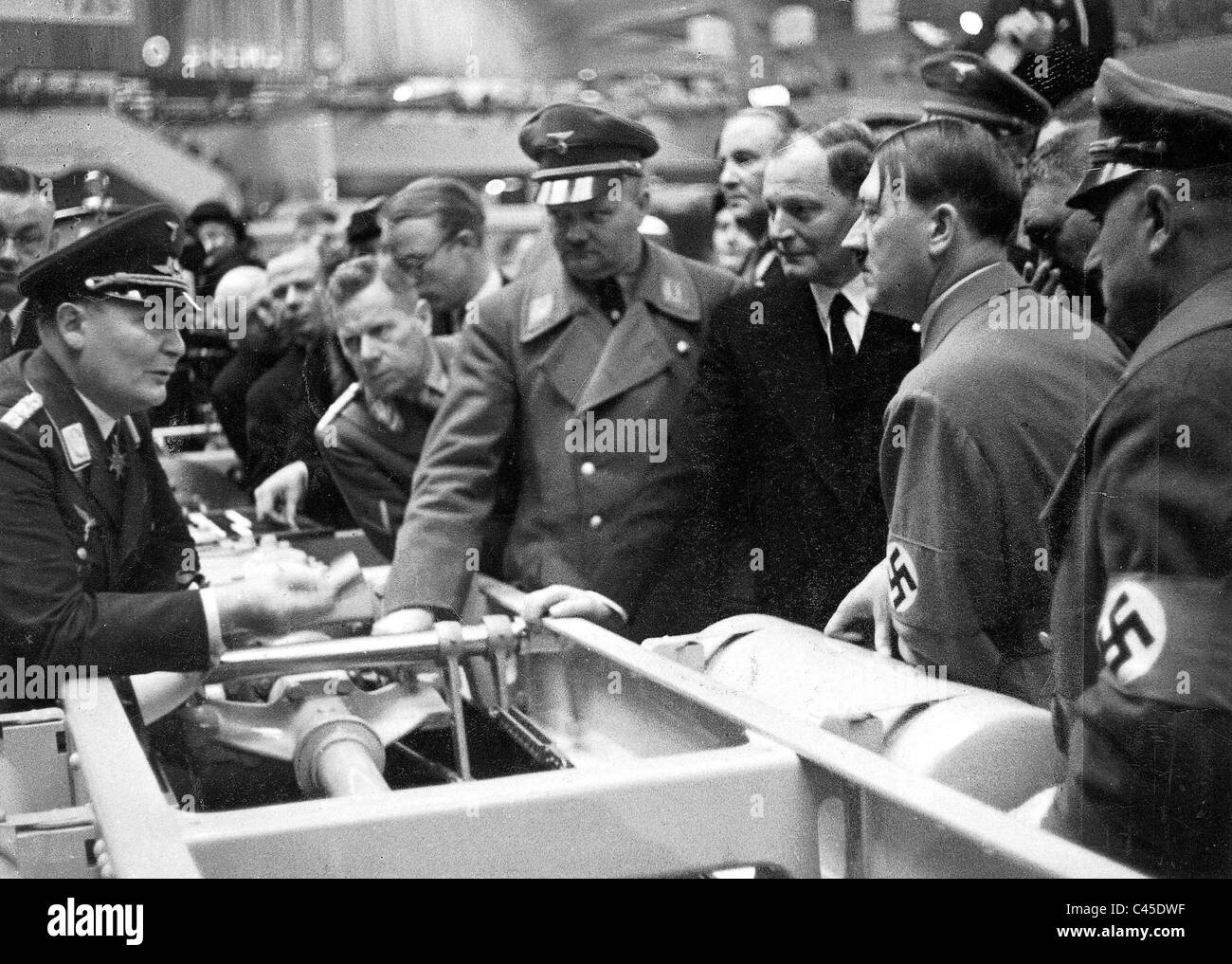 Goering, Hitler, Werlin, Roewer, Huenlein at Automobile show Stock Photo