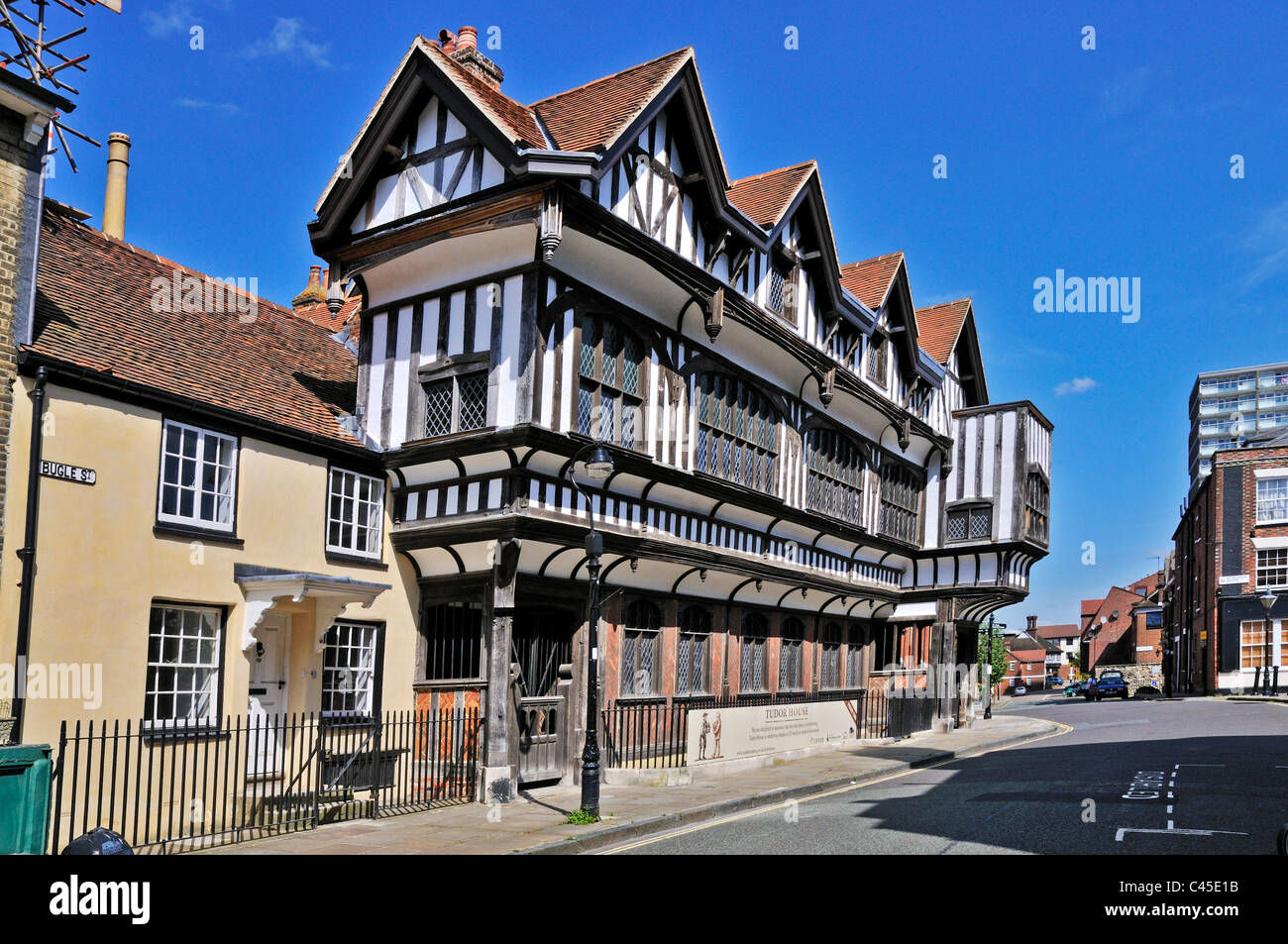 The recently refurbished 1492 house of a Tudor Merchant contrasts with