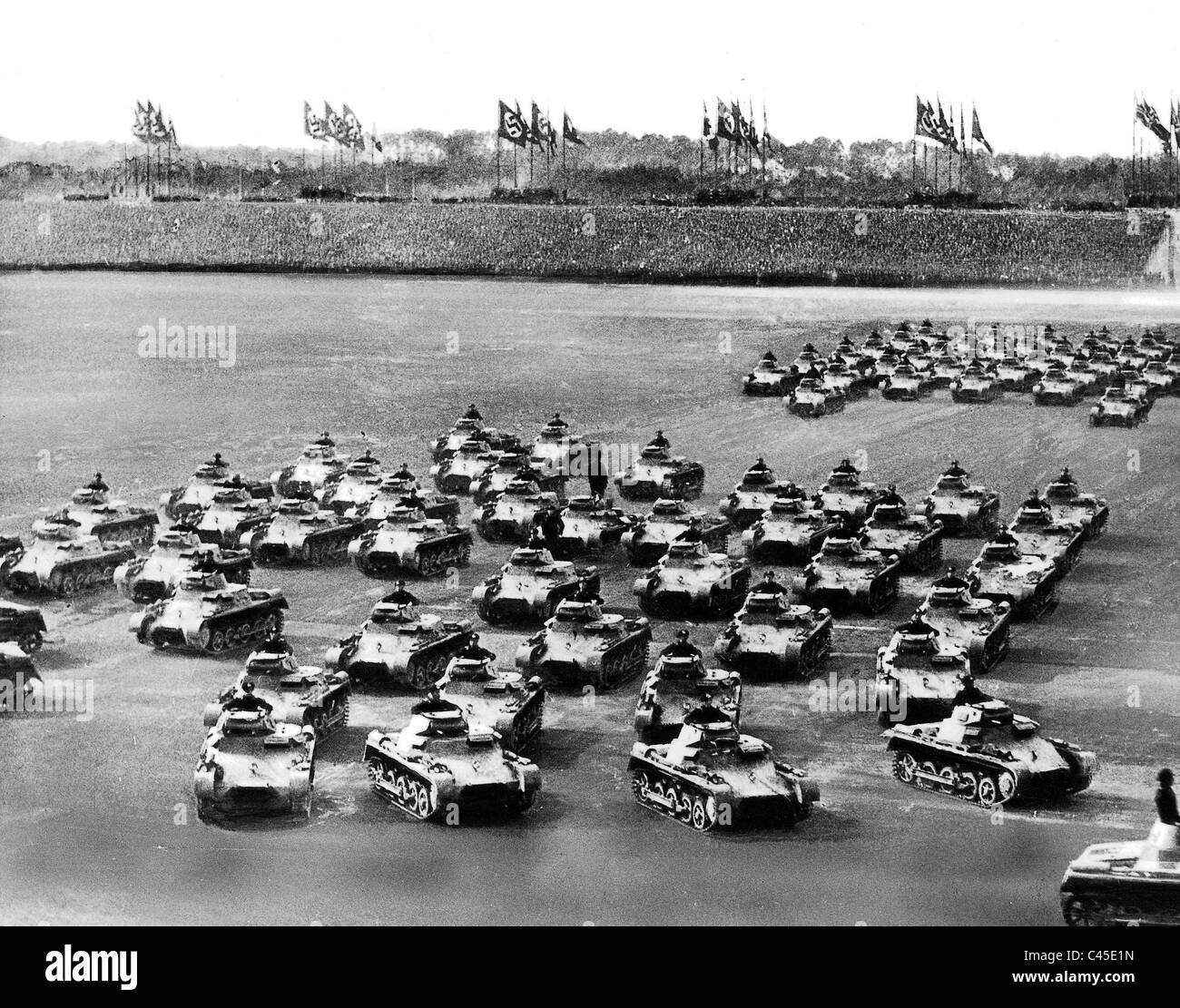 Tanks parading on the Nuremberg Rally 1936 Stock Photo