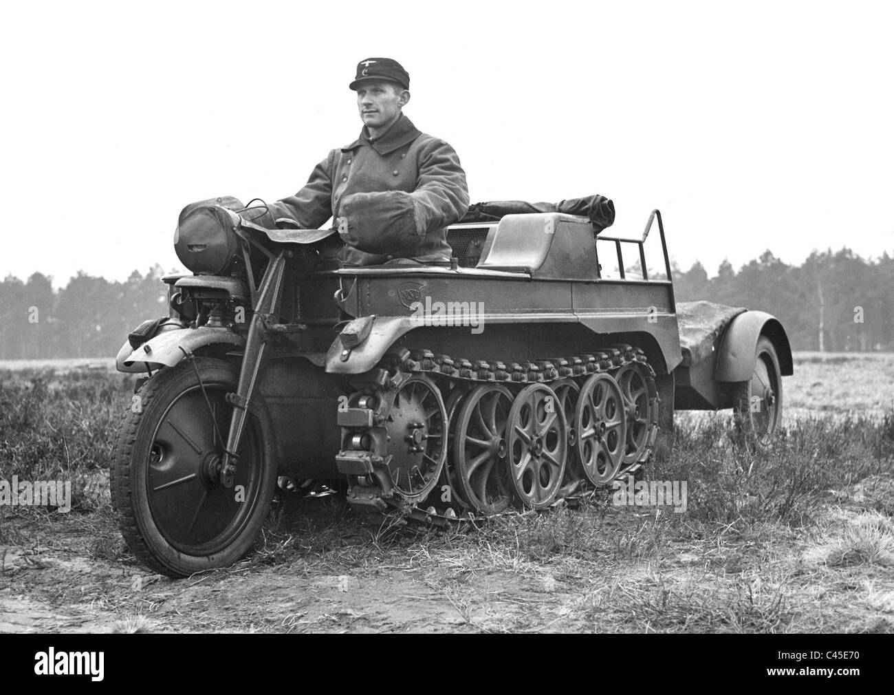 German Kettenkrad (half-track motorcycle) Stock Photo